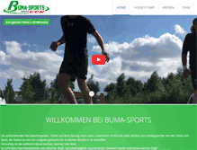 Tablet Screenshot of buma-sports.com